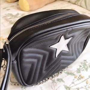Shiny Star black chained purse